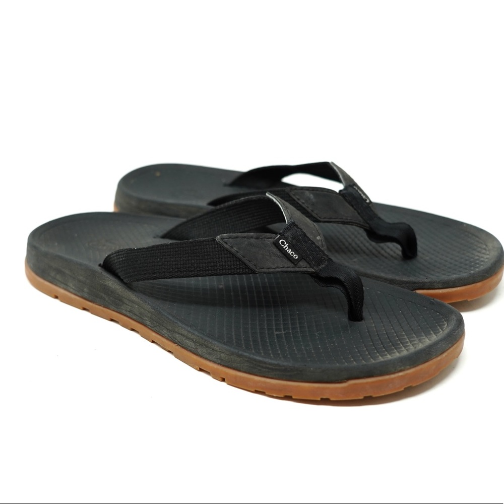 Chaco Women’s lowdown Low Down Thong Flip Flop Sandals Black Size 8 new